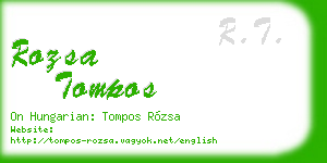 rozsa tompos business card